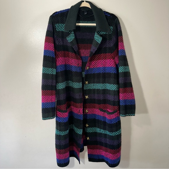 Torrid Multi Color Coatigan Collard Sweater | Cardigan Midi Length Size: 3 (3X) - Picture 3 of 9